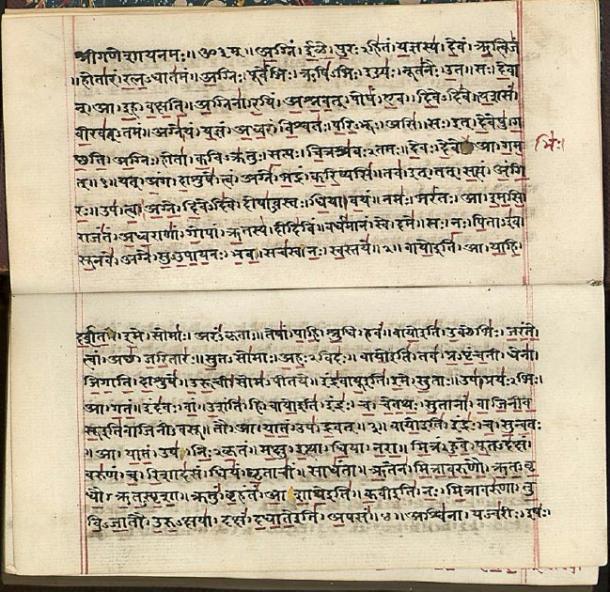 The Saraswati River is mentioned in the Rigveda, an ancient Indian collection of Vedic Sanskrit hymns. (BernardM / Public Domain)