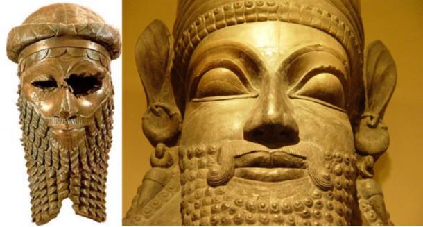 Left, Head most likely of Sargon of Akkad.