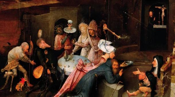 Satanic witchcraft included the practice of black mass. (Public domain)