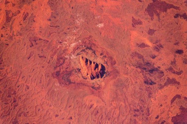 Satellite picture of Uluru. (Astro_Alex / CC BY-SA 2.0)