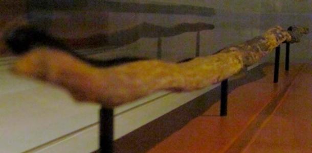 Schöningen wooden spear used to hunt during the Palaeolithic era, early example of earliest days of woodworking. (AxelHH / CC BY-SA 3.0)