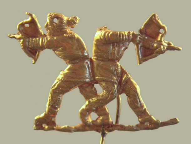 Scythians shooting with the Scythian bow, Kerch (ancient Panticapeum), Crimea, 4th century BC.