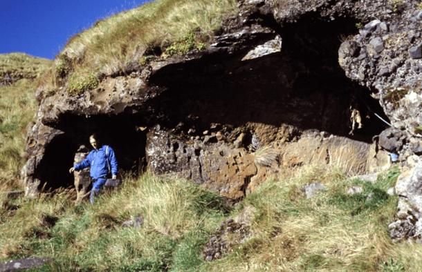 Seljalandshellar cave in the Westman Islands.