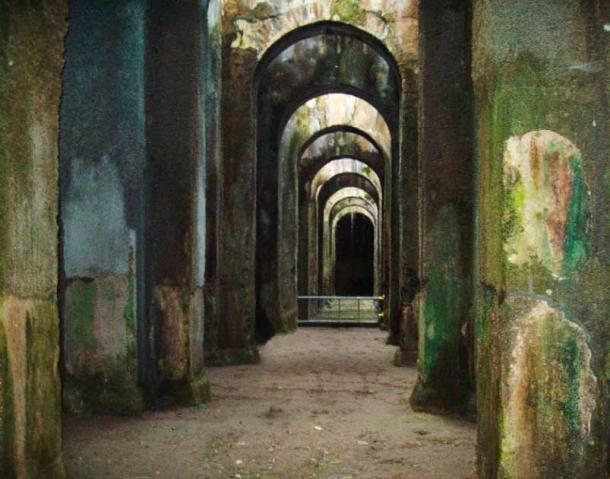 The main cistern filled by the Serino aqueduct in Naples is the Piscina Mirabilis in Misenum. Source: CC BY-SA 3.0