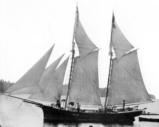Se dice que la goleta Serpent Lake, el naufragio más antiguo del lago Erie, se parecía a este barco. (Colecciones históricas de los Grandes Lagos en la Universidad Estatal de Bowling Green)
