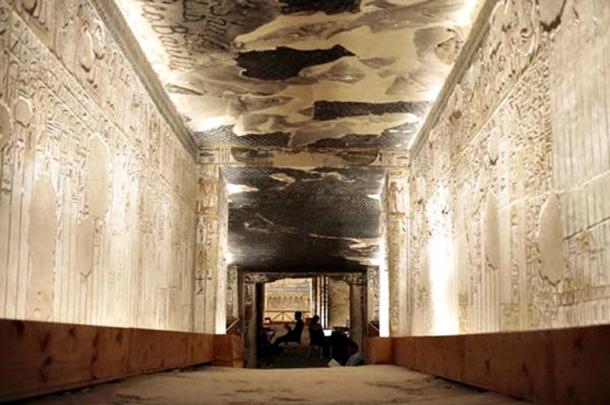Inside Seti I’s tomb.