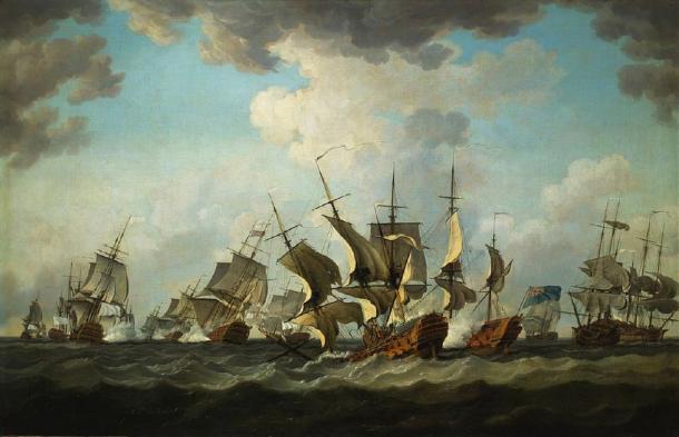 Seven Years War: Battle of Quiberon Bay by Richard Patton (1759) (Public Domain)