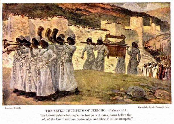 The Seven Trumpets of Jericho, by James Tissot. (Public domain)