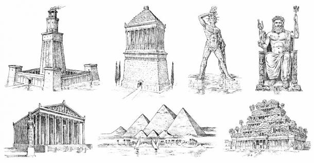 The Seven Wonders of the Ancient World (artbalitskiy / Adobe Stock)