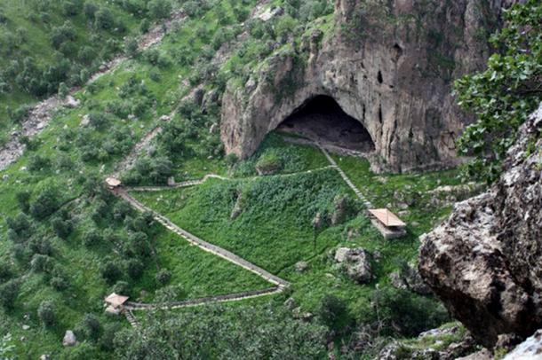 Shanidar cave in the Zagros Mountains.