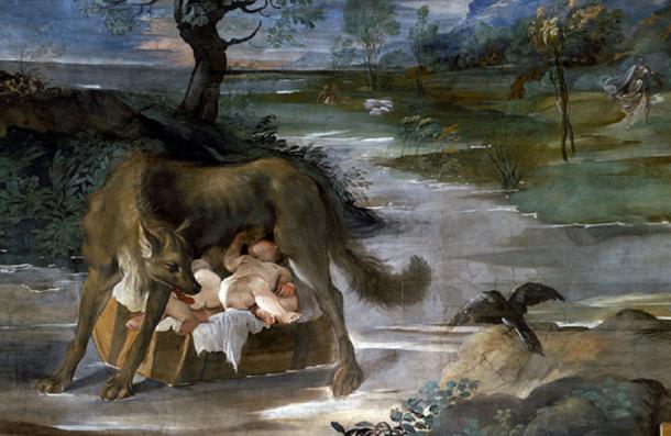 She-Wolf Suckling Romulus and Remus by Ludovico Carracci (Public Domain)