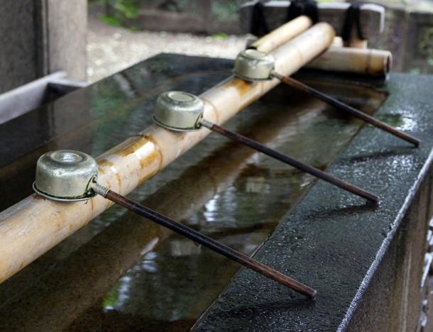 Shinto Shrine Purification Basin. 