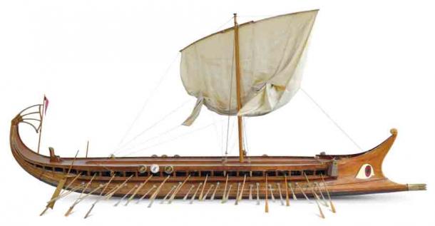 The Greco-Persian Wars lasted 50 years and the Greeks fought many sea battles with the Persians, who used ships like these. (Omicroñ'R / CC BY-SA 4.0)