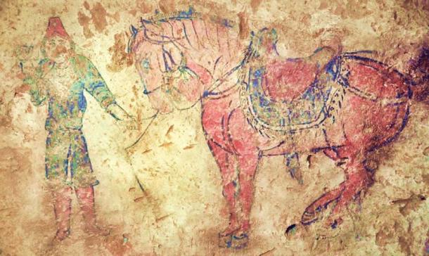 Shoroon Bumbagar tomb mural, Göktürk, 7th century AD, Mongolia. (Public Domain) Tonyukuk the Wise was a supreme commander and adviser of four successive Göktürk khagans.