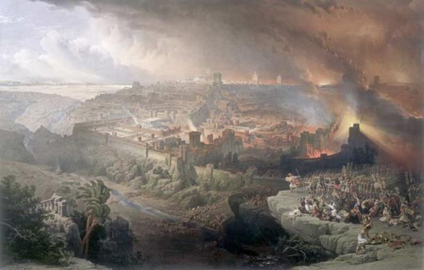 The Siege and Destruction of Jerusalem during Jewish-Roman war. 