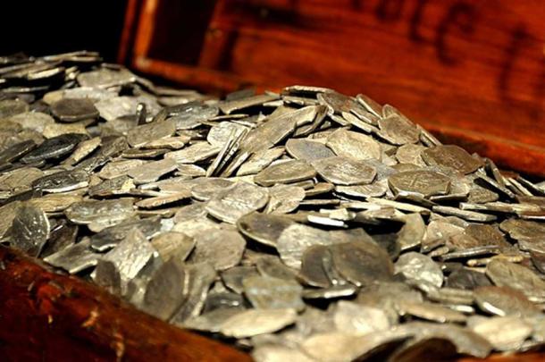 Silver recovered from the wreck of the Whydah off Cape Cod, Massachusetts. (Public Domain)