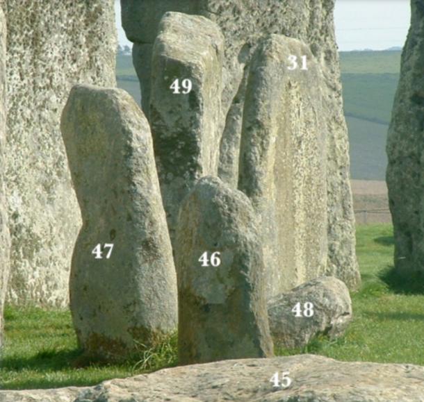 Six of the Stonehenge bluestones