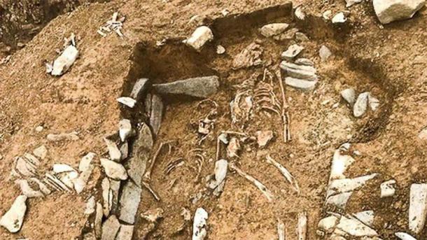 Skeletal Remains at Five Mile Lane near Barry in Wales. (Rubicon Heritage Services Ltd)