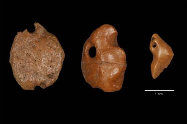 Sloth bone pendants indicate that humans were in Brazil 25,000 years ago. (Thais Rabito Pansani/The Royal Society Publishing)