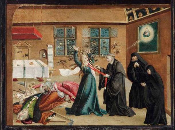 Small Miracle Altar of Mariazell depicting an exorcism. Source: Universalmuseum Joanneum