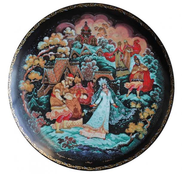 Snow Maiden with her parents as her lover looks on.