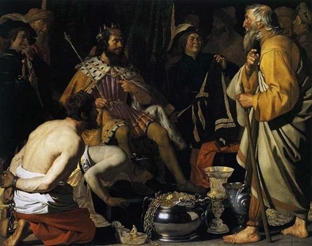 Solon and Croesus by Gerard van Honthors