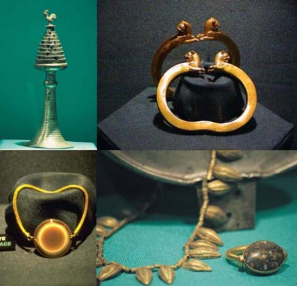 Some of the beautiful artifacts included in the Lydian/Karun treasure. (T.C UŞAK İLİ RESMİ TANITIM SİTESİ)