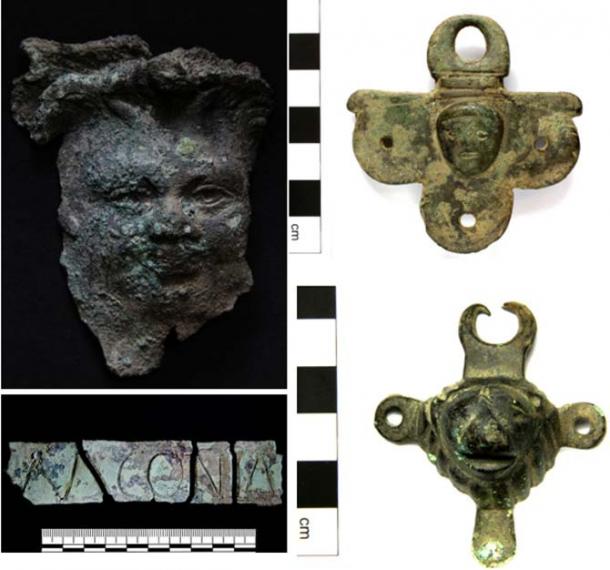 Some of the broken artifacts found in the Roman bronze hoard.