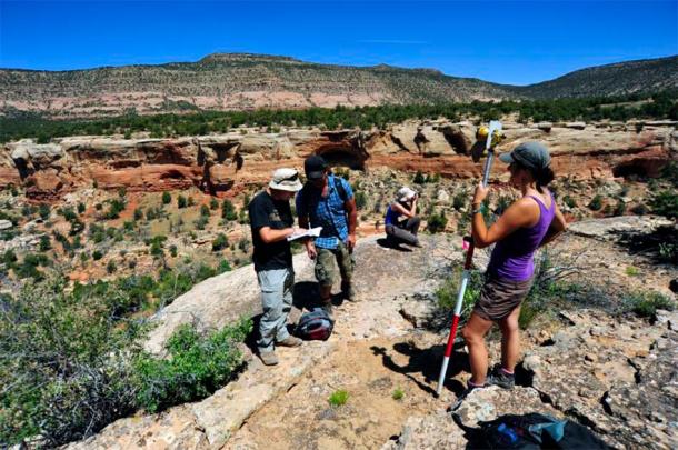 Some of the team investigating Castle Rock formations in Mesa Verde National Park, Colorado/Utah. (Jangiellonian University)