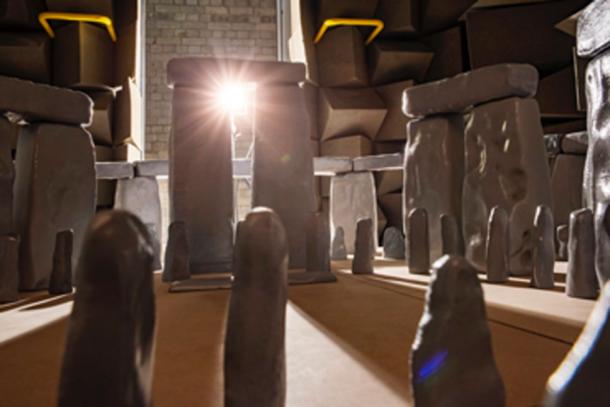 Sound test at 12 times the frequency of the scale model 1/12 Stonehenge. (Trevor Cox / University of Salford)
