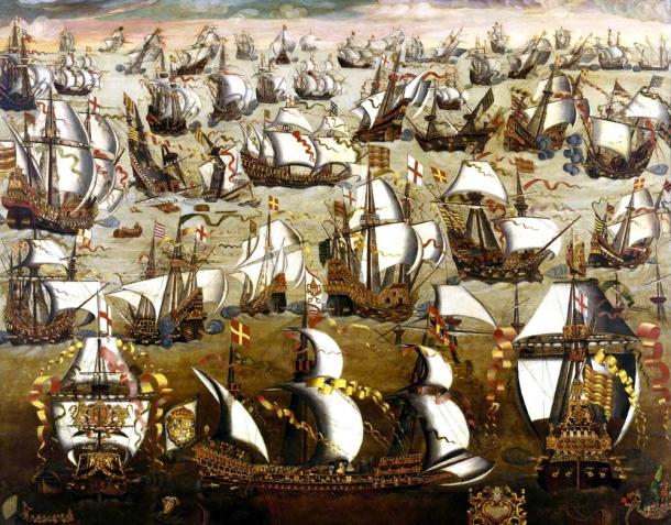 King Phillip amassed a sizeable fleet, which came to be known as the Spanish Armada