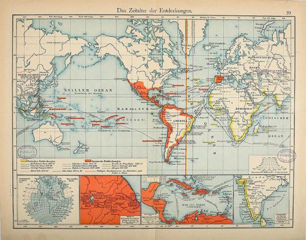 The Spanish and Portuguese colonial empires in the 16th century. (FDRMRZUSA / Public Domain)