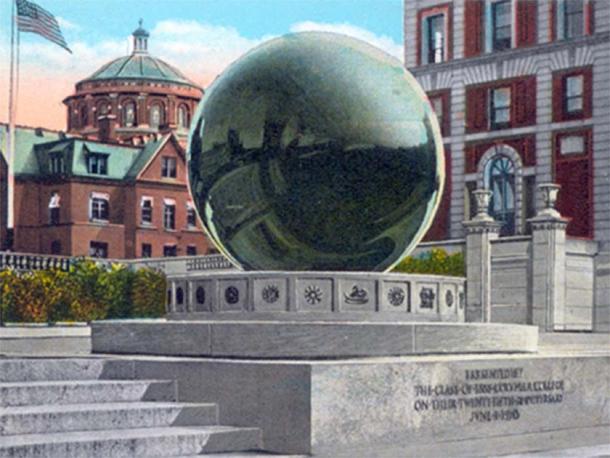 Spherical sundial that originally stood at the center of the Columbia University campus. (Public domain)