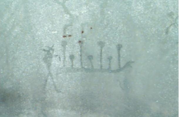 Spirit boat from Petroglyphs Provincial Park near Peterborough, Ontario.