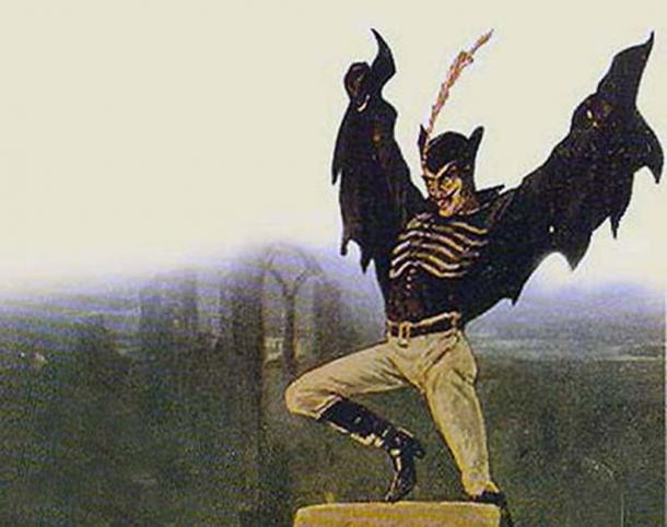 Spring Heeled Jack as depicted by anonymous artist. (Public Domain)