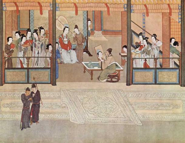 Spring morning in a Han palace, by Qiu Ying 