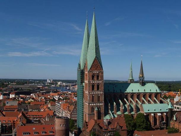 St Mary's Church in Lübeck, view from the south. (Arnold Paul/CC BY-SA 3.0)
