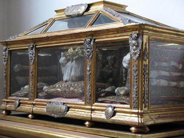 A reliquary in St. Peter's Church, Munich. 