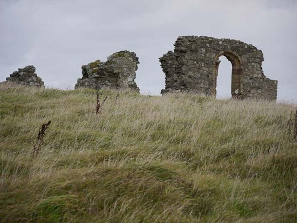 St. Dwynwen Church ruins on Llanddwyn Island. It was originally built in the 16th Century.