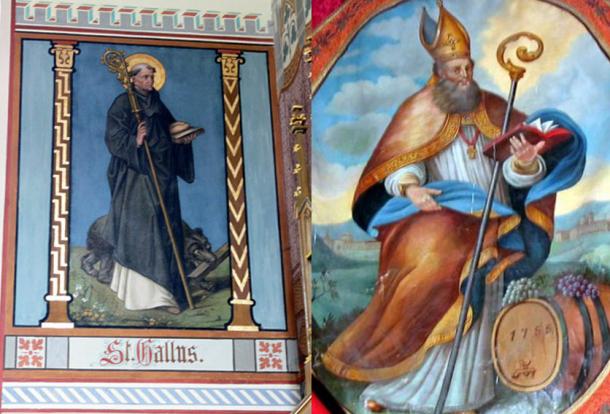 St. Gallus (Public Domain) and St. Othmar (Public Domain) – two key figures for the Abbey of St. Gall.