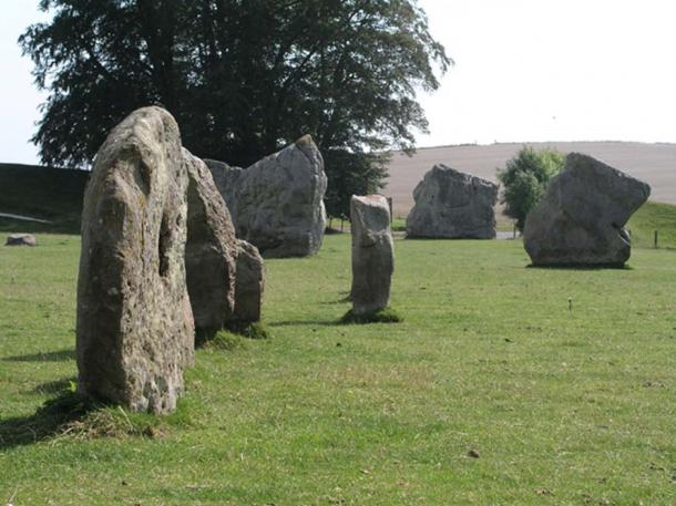 Standing stones at Avebury, the largest stone circle in the British Isles.