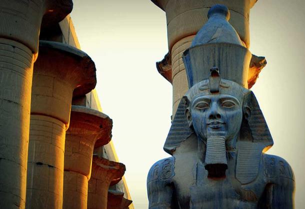 Statue of Ramses II at Luxor Temple, Egypt.