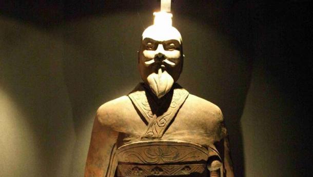 Statue of emperor Qin, China (reconstitution). 