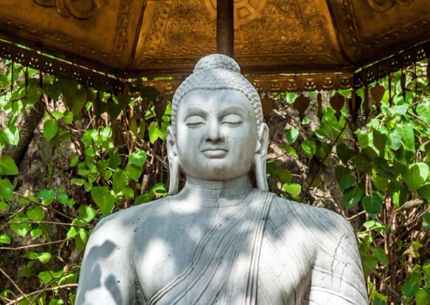 A statue of Buddha at the Buddhist Kelaniya temple in Sri Lanka. (nilanewsom/ Adobe Stock)