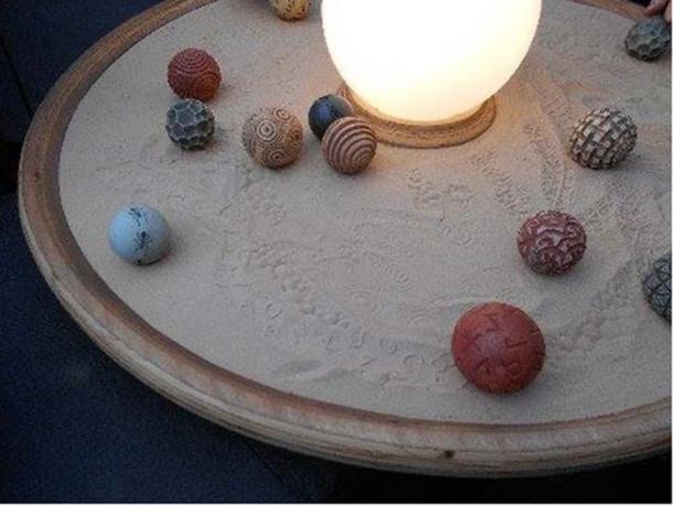 Figure 5. Stone balls used by artists (Photo credit: Laird Scranton)