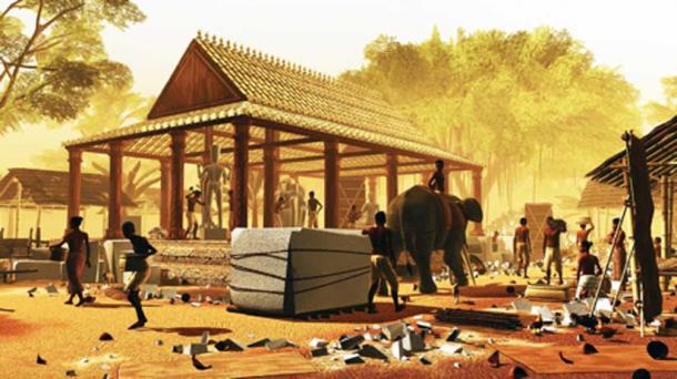 Stone sculpture workshop in the early Angkor Period. Tom Chandler and Brent McKee (