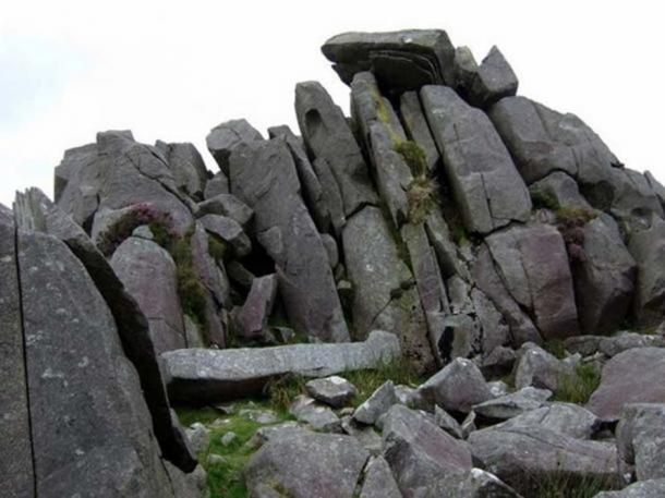 Stones at Carn Menyn, Wales, an example of bluestone.