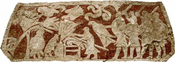 A Stora Hammars stone dating from the 7th century AD, possibly showing a medieval depiction of the Viking blood eagle torture. (CC BY-SA 3.0)