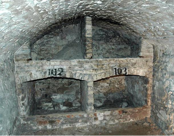 Storage inside the vaults.