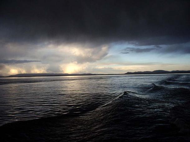 Stormy Lake Titicaca.